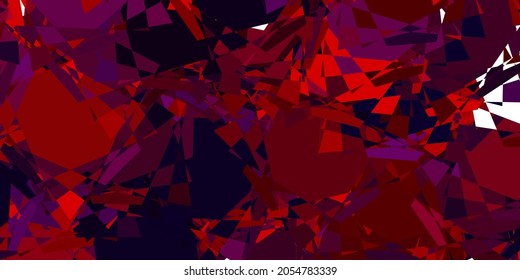 Plantilla vectorial roja, azul claro con formas triangulares. Ilustración con formas triangulares coloridas abstractas. Iniciar diseño para el insperarión.