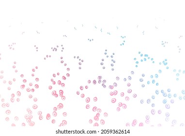 Light Blue, Red vector template with circles. Blurred bubbles on abstract background with colorful gradient. Design for business adverts.