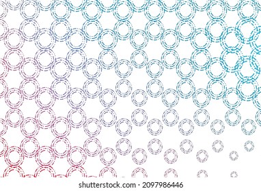 Light blue, red vector template with circles. Illustration with set of shining colorful abstract circles. Design for business adverts.