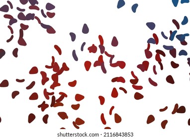 Light Blue, Red vector template with memphis shapes. Modern abstract illustration with colorful random forms. Background for a cell phone.