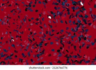 Light Blue, Red vector template with memphis shapes. Colorful chaotic forms with gradient in modern style. Simple design for your web site.