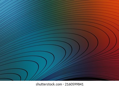 Light Blue, Red vector template with wry lines. A circumflex abstract illustration with gradient. Texture for booklets, leaflets.