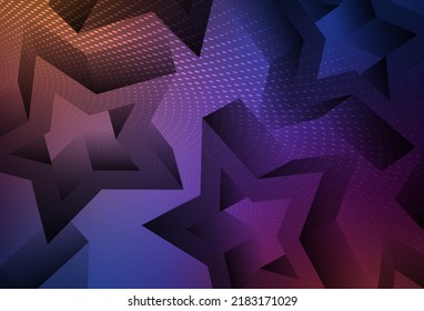 Light Blue, Red vector template with sky stars. Shining colored illustration with stars. Pattern for astronomy websites.