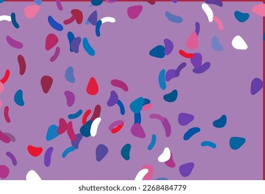 Light Blue, Red vector template with memphis shapes. Colorful chaotic forms with gradient in modern style. Background for a cell phone.