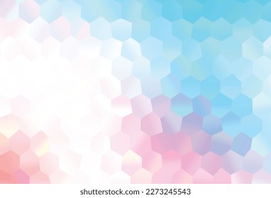 Light Blue, Red vector template in hexagonal style. Simple background with colorful hexagons. Pattern for ads, leaflets.