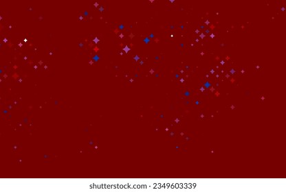 Hellblau, rote Vektorvorlage mit Sternen. Moderne geometrische abstrakte Illustration mit Sternen. Die Vorlage kann als Hintergrund verwendet werden.