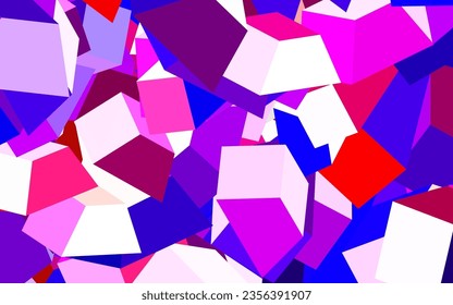 Light Blue, Red vector template with chaotic shapes. Modern abstract illustration with colorful random forms. Simple design for your web site.