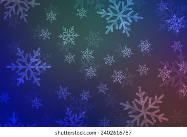 Light Blue, Red vector template in carnival style. Modern abstract Christmas mood shapes. Smart design for promotion of university.