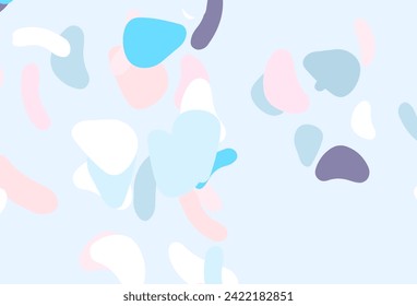Light blue, red vector template with memphis shapes. Decorative design in abstract style with random forms. Elegant design for wallpapers.