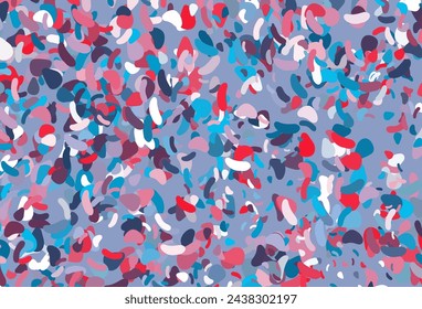 Azul claro, plantilla de vector rojo con formas de memphis. Ilustración colorida simple con formas de degradado abstracto. Fondo para un teléfono móvil.