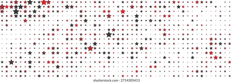 Azul claro, Plantilla de Vector rojo con estrellas de neón. Difumina el diseño decorativo en estilo simple con estrellas. Patrón para el anuncio de año nuevo, folletos.