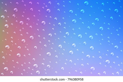 Light Blue, Red vector template with circles. Modern abstract illustration with colorful water drops. The pattern can be used for ads, leaflets of liquid.