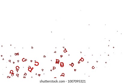 Light Blue, Red vector texture with ABC characters. Blurred design in simple style with signs of alphabet. The pattern can be used for school, grammar websites.