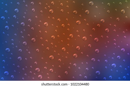 Light Blue, Red vector texture with disks. Illustration with set of shining colorful abstract circles. Pattern can be used as texture of water, rain drops.