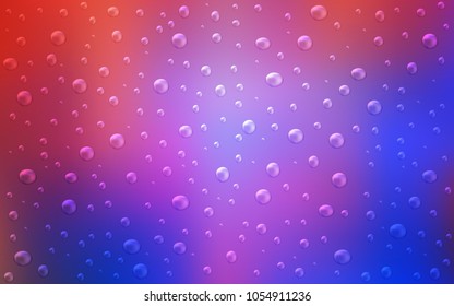 Light Blue, Red vector texture with disks. Abstract illustration with colored bubbles in nature style. The pattern can be used for aqua ad, booklets.