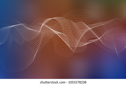 Light Blue, Red vector texture with disks. Abstract illustration with colored bubbles in nature style. New design for ad, poster, banner of your website.