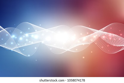 Light Blue, Red vector texture with birthday confetti. Glitter abstract illustration with colorful confetti, ribbons. The pattern can be used for carnival, festival leaflets.