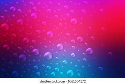 Light Blue, Red vector texture with disks. Modern abstract illustration with colorful water drops. Pattern can be used as texture of water, rain drops.
