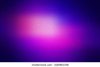 Light Blue, Red vector texture with milky way stars. Shining illustration with sky stars on abstract template. Pattern for astronomy websites.