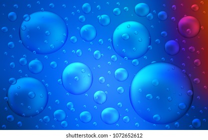 Light Blue, Red vector texture with disks. Modern abstract illustration with colorful water drops. The pattern can be used for aqua ad, booklets.