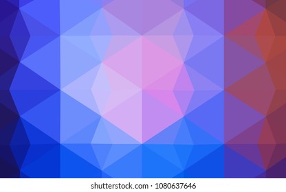 Light Blue, Red vector texture with gradient triangles. Geometric illustration in Origami style with gradient.  Pattern for a brand book's backdrop.