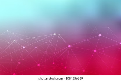 Light Blue, Red vector texture with disks, lines. Colorful illustration with circles and lines in futuristic style. Pattern can be used for ads, leaflets.