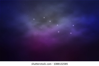 Light Blue, Red vector texture with milky way stars. Shining colored illustration with bright astronomical stars. Pattern for astronomy websites.