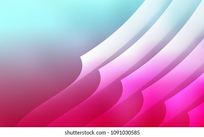 Light Blue, Red vector texture with colored lines. Lines on blurred abstract background with gradient. Template for your beautiful backgrounds.