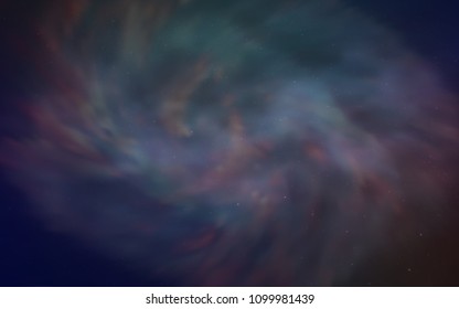 Light Blue, Red vector texture with milky way stars. Blurred decorative design in simple style with galaxy stars. Best design for your ad, poster, banner.