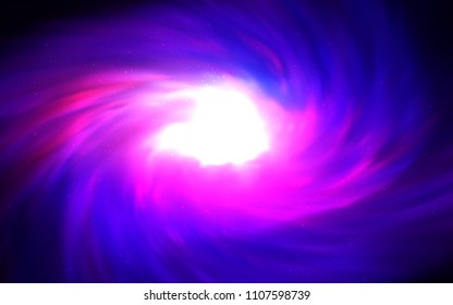 Light Blue, Red vector texture with milky way stars. Blurred decorative design in simple style with galaxy stars. Pattern for astrology websites.