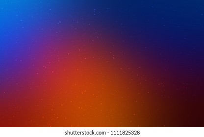 Light Blue, Red vector texture with milky way stars. Shining colored illustration with bright astronomical stars. Smart design for your business advert.