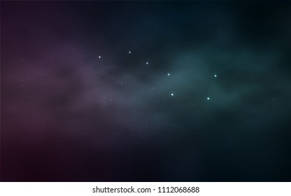 Light Blue, Red vector texture with milky way stars. Modern abstract illustration with Big Dipper stars. Best design for your ad, poster, banner.