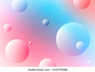 Light Blue, Red vector texture with disks. Blurred bubbles on abstract background with colorful gradient. The pattern can be used for beautiful websites.