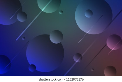 Light Blue, Red vector texture with disks. Blurred decorative design in abstract style with bubbles. Completely new template for your brand book.