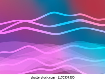 Light Blue, Red vector texture with colored lines. Lines on blurred abstract background with gradient. The pattern can be used for busines ad, booklets, leaflets