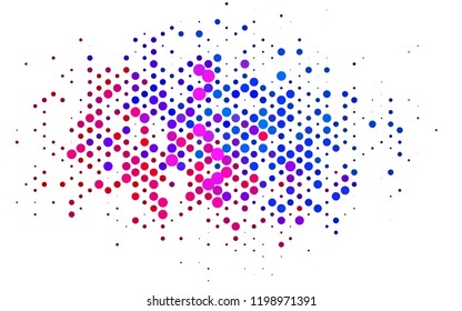 Light Blue, Red vector texture with disks. Abstract illustration with colored bubbles in nature style. Pattern for ads, leaflets.