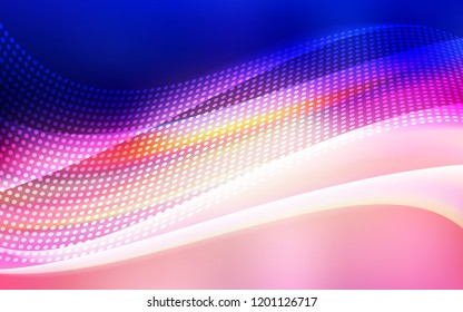 Light Blue, Red vector texture with disks, lines. Decorative design in abstract style with triangle structure. Pattern for design of window blinds, curtains.