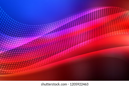 Light Blue, Red vector texture with disks, lines. Illustration with set of colorful abstract circles and lines. Trendy design for wallpaper, fabric makers.