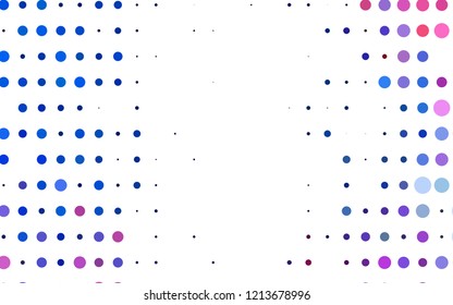 Light Blue, Red vector texture with disks. Illustration with set of shining colorful abstract circles. Template for your brand book.