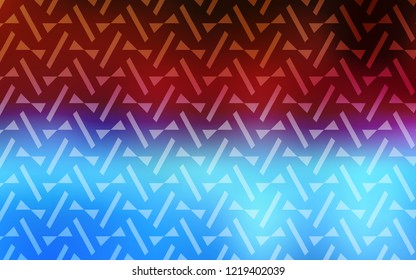 Light Blue, Red vector texture with triangular style. Triangles on abstract background with colorful gradient. Modern template for landing page.