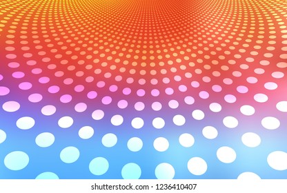 Light Blue, Red vector texture with disks. Beautiful colored illustration with blurred circles in nature style. New design for ad, poster, banner of your website.