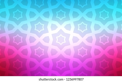 Light Blue, Red vector texture with beautiful stars. Blurred decorative design in simple style with stars. Template for sell phone backgrounds.