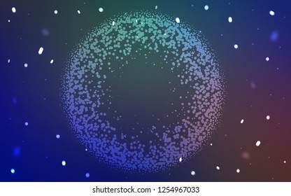 Light Blue, Red vector texture with disks. Beautiful colored illustration with blurred circles in nature style. Pattern for ads, leaflets.