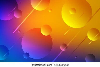 Light Blue, Red vector texture with disks. Glitter abstract illustration with blurred drops of rain. Pattern can be used for ads, leaflets.