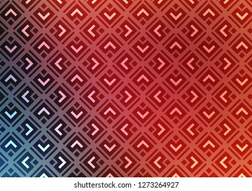 Light Blue, Red vector texture with lines, rhombuses. Shining colorful illustration with lines, rectangles. Smart design for your business advert.