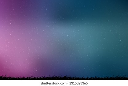 Light Blue, Red vector texture with milky way stars. Blurred decorative design in simple style with galaxy stars. Smart design for your business advert.