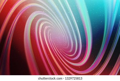 Light Blue, Red vector texture with milky way stars. Space stars on blurred abstract background with gradient. Pattern for astronomy websites.
