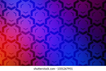 Light Blue, Red vector texture with curved lines. Glitter abstract illustration with wry lines. Pattern for your business design.