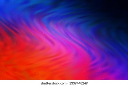 Light Blue, Red vector texture with milky way stars. Shining illustration with sky stars on abstract template. Pattern for astrology websites.