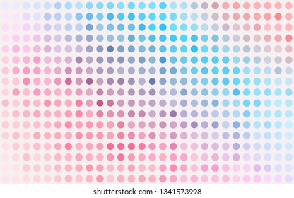Light Blue, Red vector texture with disks. Blurred bubbles on abstract background with colorful gradient. Pattern for beautiful websites.